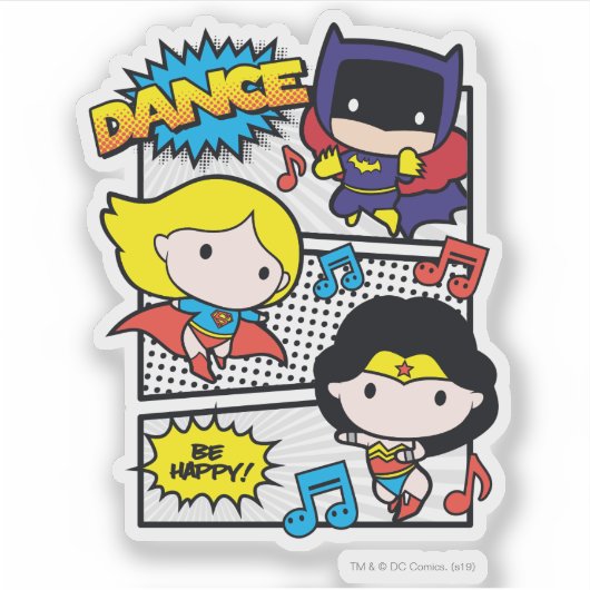 Sticker Chibi Héros Danse (Devant)