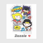 Sticker Chibi Héros Danse (Feuille)