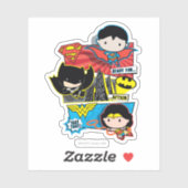 Sticker Chibi Héros Prêts À L'Action ! (Feuille)