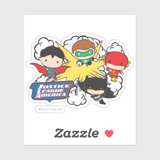 Sticker Chibi Justice League of America Explosion (Feuille)