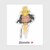 Sticker Chibi Kandaka guerrier (Feuille)