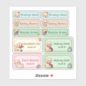 Sticker Chibi Labrador Name Labels (Feuille)