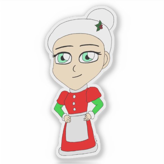 Sticker chibi mme claus (Devant)