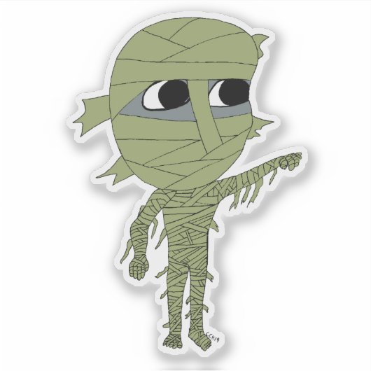 Sticker chibi mummy (Devant)