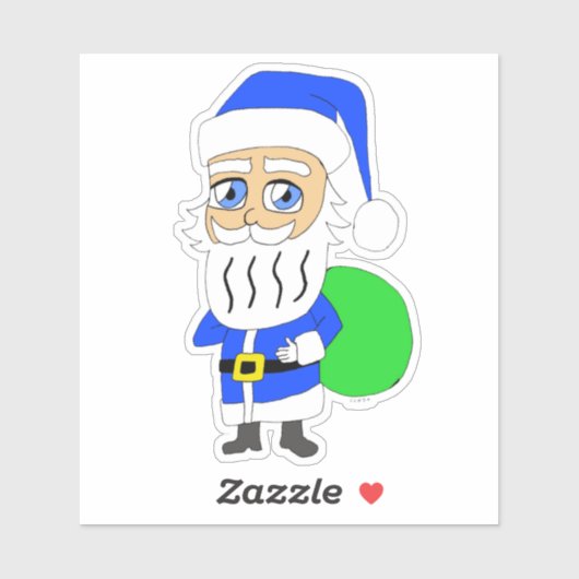Sticker chibi Santa Claus (Feuille)