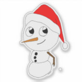 Sticker chibi snowman (Devant)