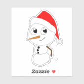 Sticker chibi snowman (Feuille)