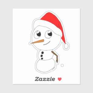 Sticker chibi snowman