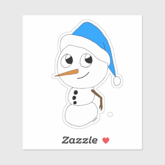 Sticker chibi snowman (Feuille)