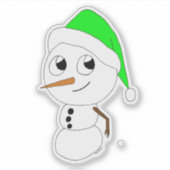 Sticker chibi snowman (Devant)