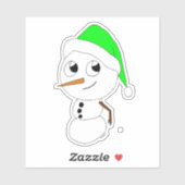 Sticker chibi snowman (Feuille)