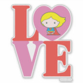 Sticker Chibi Supergirl LOVE (Devant)