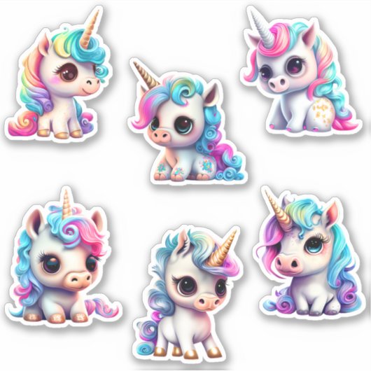 Sticker Chibi Unicornes (Devant)
