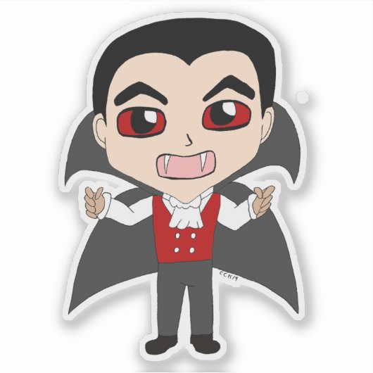 Sticker chibi vampire (Devant)
