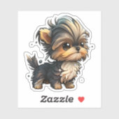 Sticker Chibi Yorkshire Terrier (Feuille)
