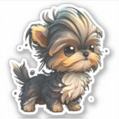 Sticker Chibi Yorkshire Terrier (Devant)