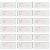 Sticker Chic Blush Rose brossé Aquarelle Adresse d'invité (Devant)