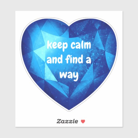 Sticker Chic fresh blue Diamond quote affirmation (Feuille)