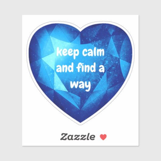 Sticker Chic fresh blue Diamond quote affirmation  (Feuille)