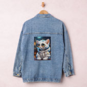 "Sticker Chic: Geïllustreerde denim jas voor Fashi Jacket (Hangar)