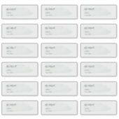 Sticker Chic Mint Green Brossé Aquarelle Adresse d'invité (Devant)