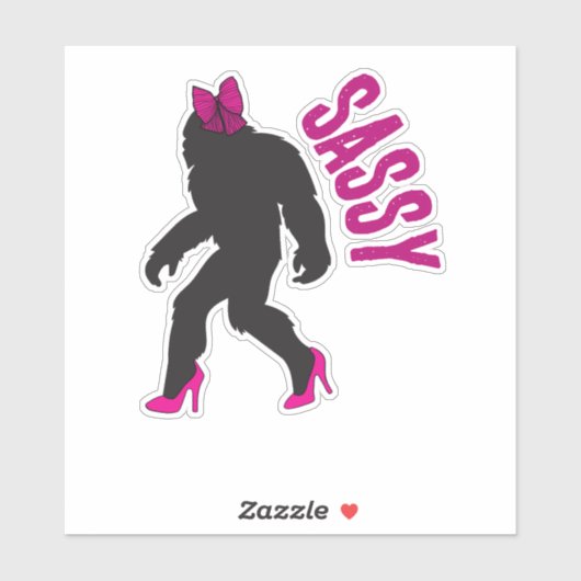 Sticker Chic Sassy Sasquatch (Big Foot) (Feuille)