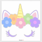 Sticker chic Serene Unicorn (Feuille)