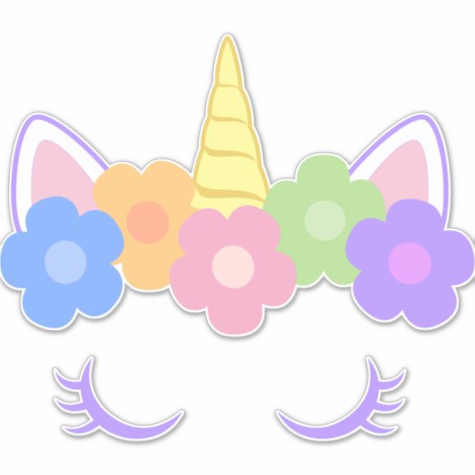 Sticker chic Serene Unicorn (Devant)