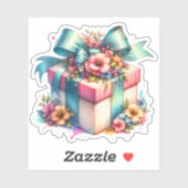 Sticker Chic Shabby Cadeau Anniversaire Cadeau Aquarelle (Feuille)