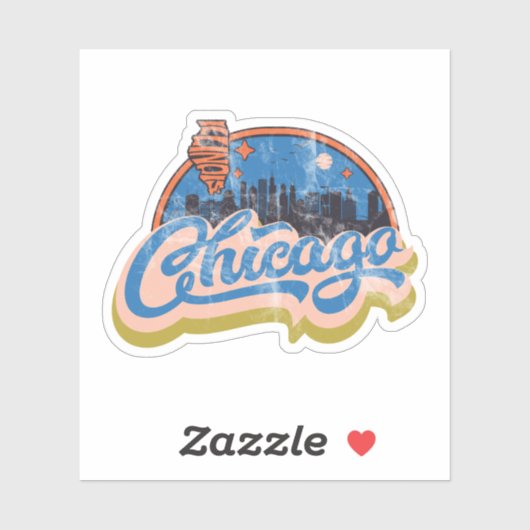 Sticker Chicago, Illinois (Feuille)