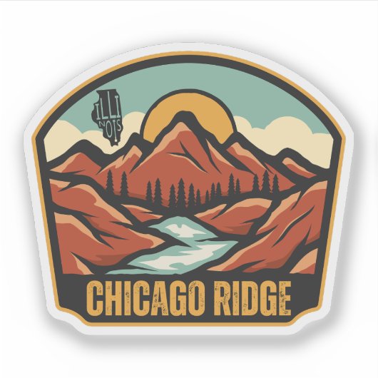 Sticker Chicago Ridge, Illinois (Devant)