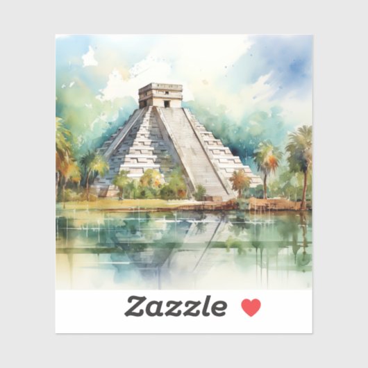 Sticker Chichen Itza, Étiqueté (Feuille)