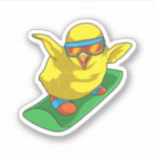 Sticker Chick Snowboard Snowboard (Devant)