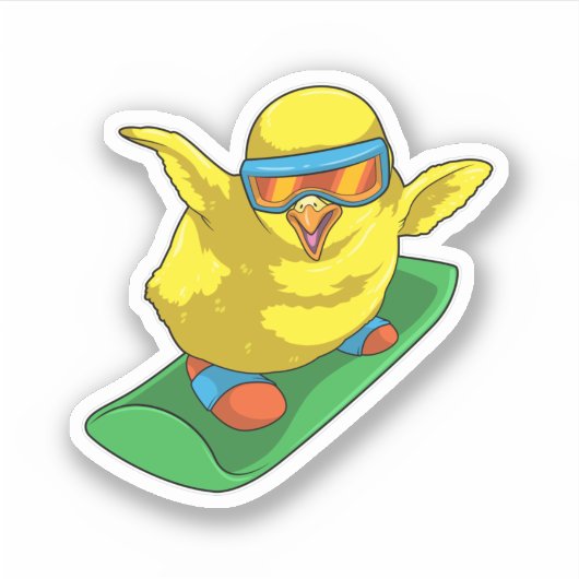 Sticker Chick Snowboard Snowboard (Devant)