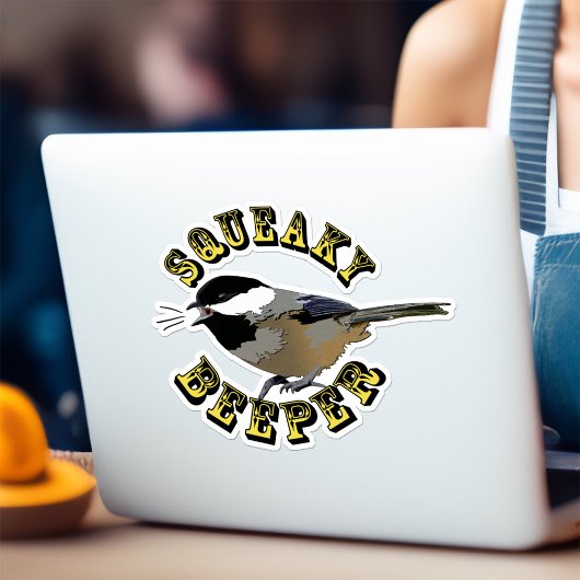 Sticker Chickadee mignonne Oiseau éjaculation Béeper drôle