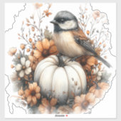 Sticker Chickadee Shirt Pays Citrouille (Feuille)