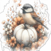 Sticker Chickadee Shirt Pays Citrouille (Devant)