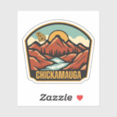 Sticker Chickamauga, Géorgie (Feuille)