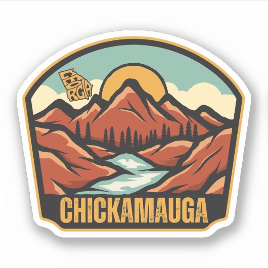 Sticker Chickamauga, Géorgie (Devant)