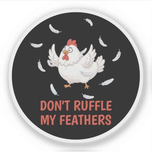 Sticker Chicken Feathers (Devant)