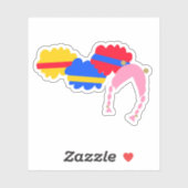 Sticker Chicky, Cha-Cha, Boom-Boom, Lya-Lya (Feuille)