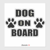 Sticker Chien à bord vectoriel vinyle voiture Sticker-auto (Feuille)