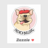 Sticker Chien à Chien à Chien à la française (Feuille)
