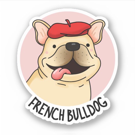 Sticker Chien à Chien à Chien à la française (Devant)