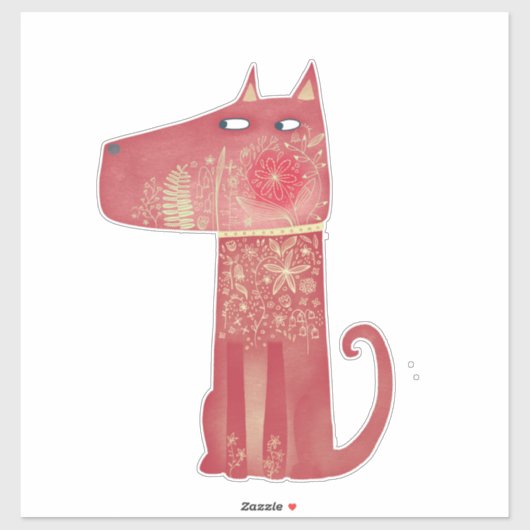 Sticker Chien à fourrure (Feuille)