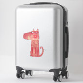 Sticker Chien à fourrure (Sur valise)