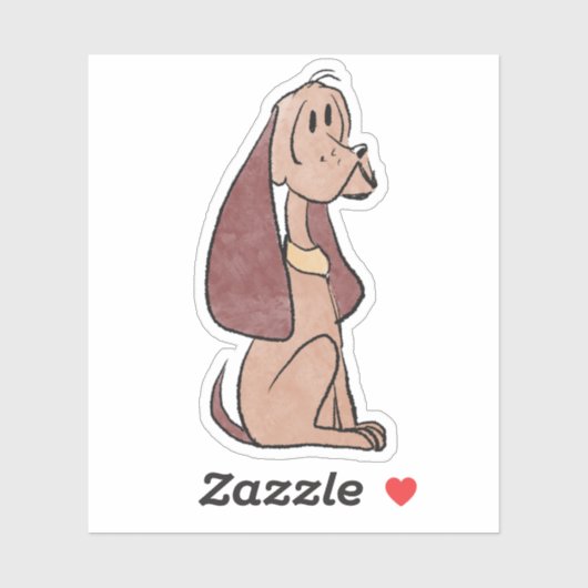 Sticker Chien à main (Feuille)