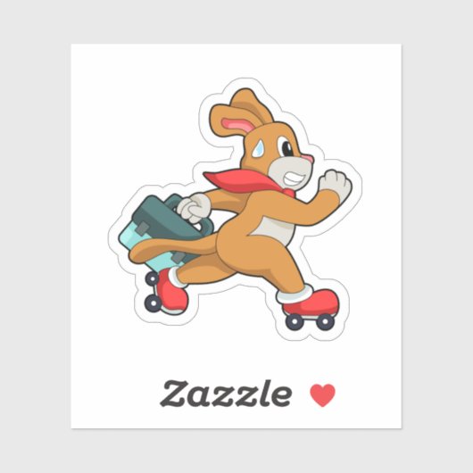 Sticker Chien à roulettes (Feuille)