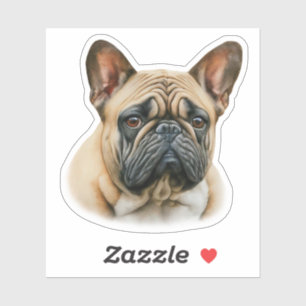 Sticker Chien à tête blanche