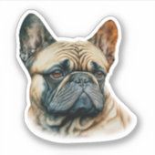 Sticker Chien à tête blanche (Devant)
